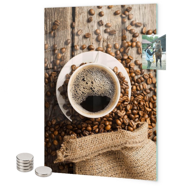 Glas magnettafel Kaffeebohnen