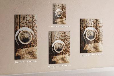 Glas magnettafel Kaffeebohnen