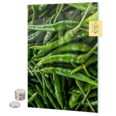 Glas magnettafel Grüner Pfeffer