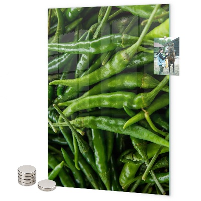 Glas magnettafel Grüner Pfeffer