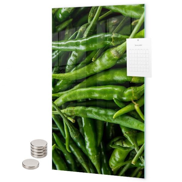Glas magnettafel Grüner Pfeffer