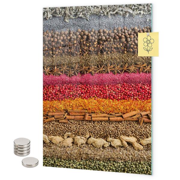 Glas magnettafel Aromatische Gewürze