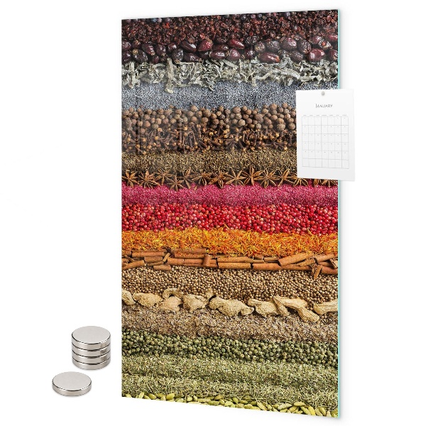 Glas magnettafel Aromatische Gewürze