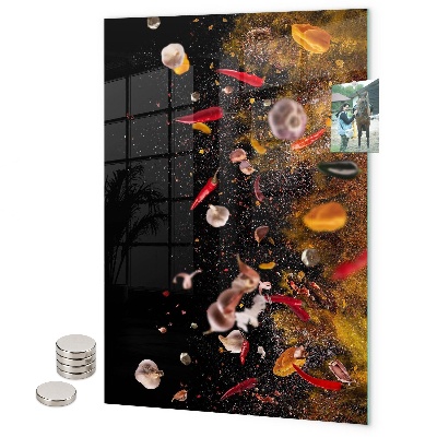 Glas magnettafel Blaubeeren und Himbeeren