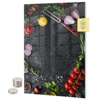 Glas magnettafel Geschmackstabelle