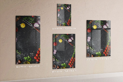 Glas magnettafel Geschmackstabelle