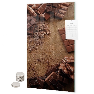Glas magnettafel Schokoladenwürfel