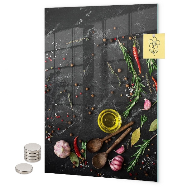 Glas magnettafel Gewürzzusammensetzung