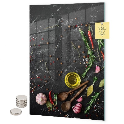 Glas magnettafel Gewürzzusammensetzung