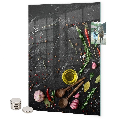 Glas magnettafel Gewürzzusammensetzung