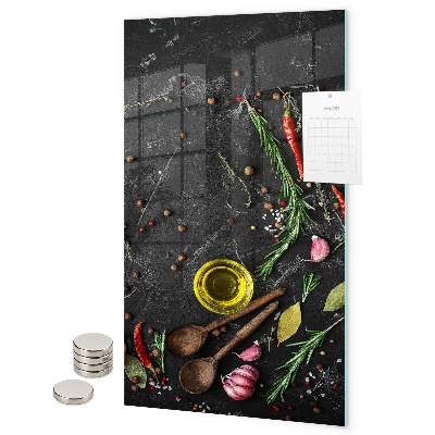 Glas magnettafel Gewürzzusammensetzung