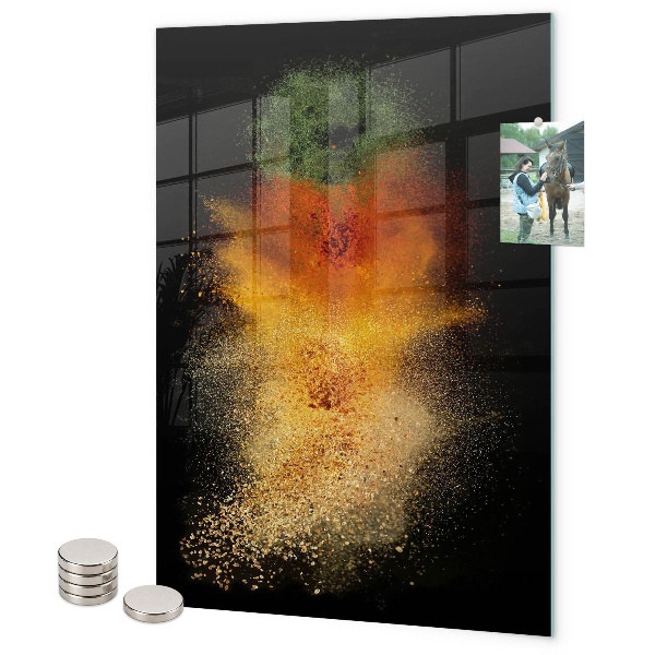 Magnetbild verschüttete Gewürze