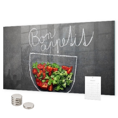 Magnettafel Die Inschrift Bon appetit