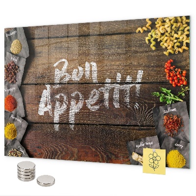Magnettafel mit Guten Appetit-Schriftzug