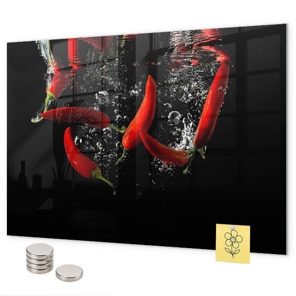 Magnetwand Paprika in Wasser