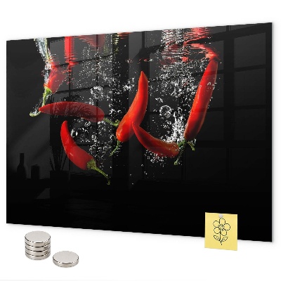 Magnetwand Paprika in Wasser
