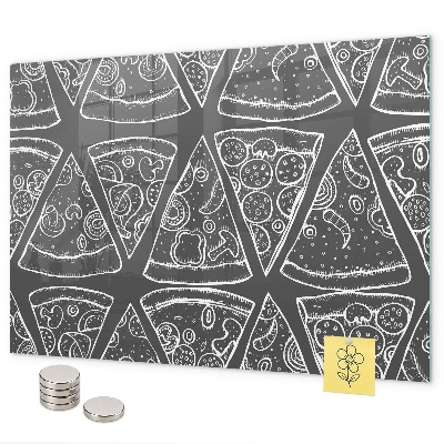 Magnetwand mit Motiv bemalte Pizza