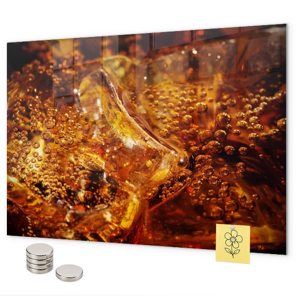Magnettafel Nahaufnahme des Getränks