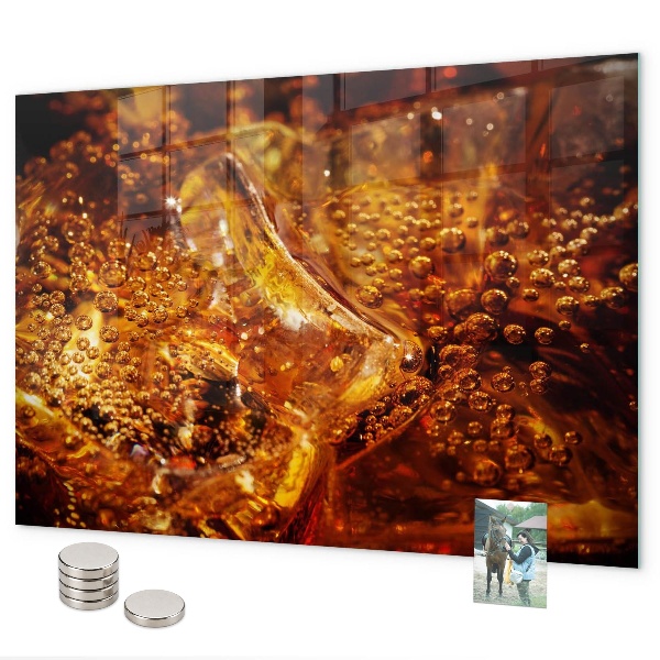 Magnettafel Nahaufnahme des Getränks