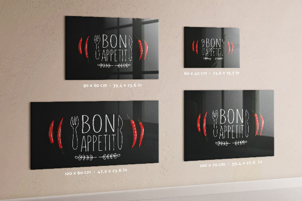 Magnettafel Die Inschrift Bon appetit