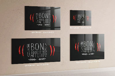 Magnettafel Die Inschrift Bon appetit