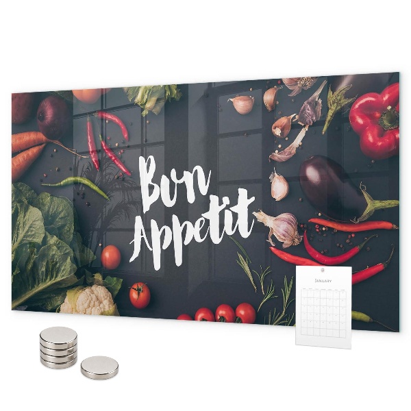 Magnetwand Die Inschrift Bon appetit
