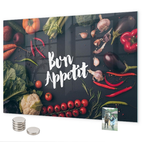 Magnetwand Die Inschrift Bon appetit