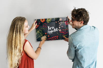 Magnetwand Die Inschrift Bon appetit