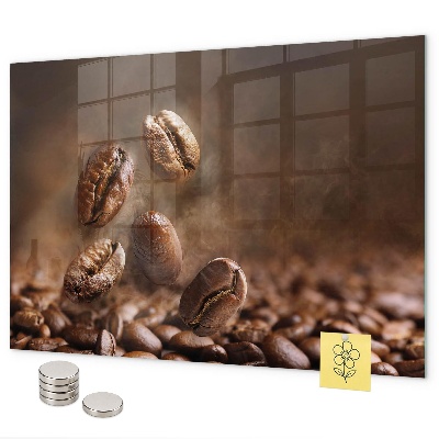Magnetwand mit Kaffeebohnen Motiv