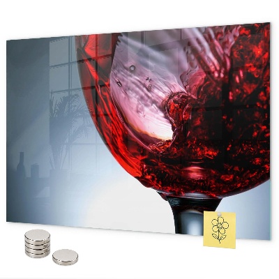 Magnetwand Motiv Glas Wein