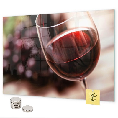 Magnettafel Ein Glas Rotwein