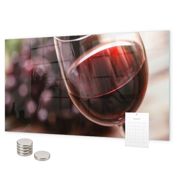 Magnettafel Ein Glas Rotwein