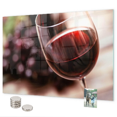 Magnettafel Ein Glas Rotwein