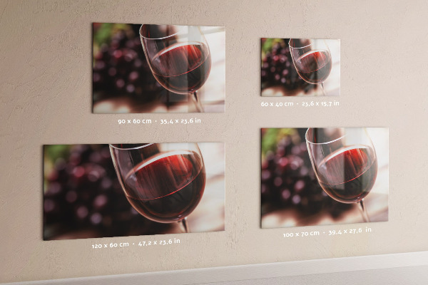 Magnettafel Ein Glas Rotwein