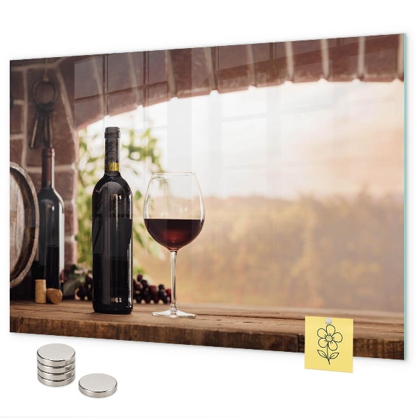 Magnettafel Weinflaschen