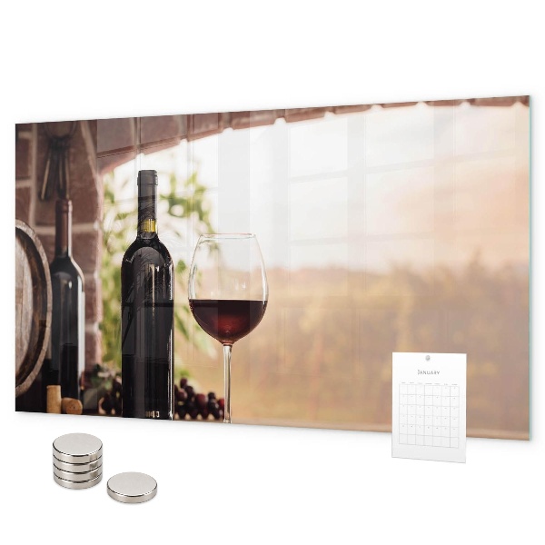 Magnettafel Weinflaschen