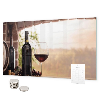 Magnettafel Weinflaschen