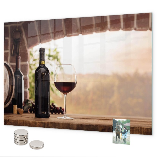 Magnettafel Weinflaschen