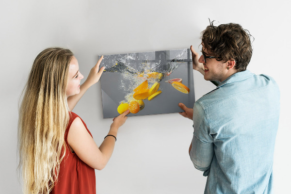 Magnetwand Zitrusfrüchte in Wasser