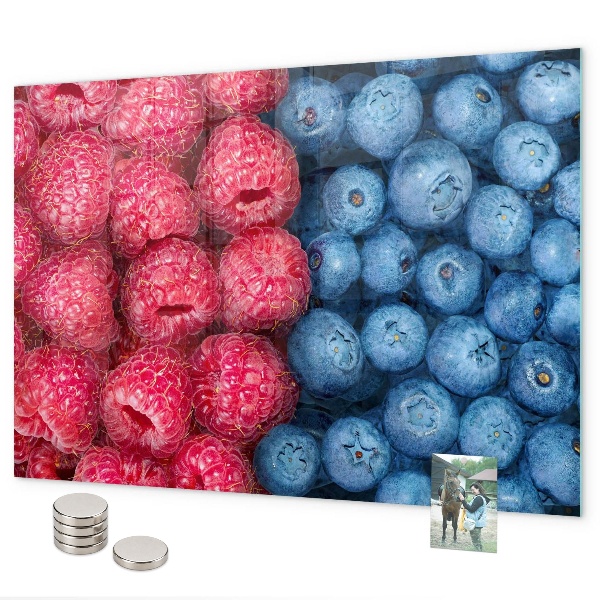 Magnetwand Blaubeeren und Himbeeren