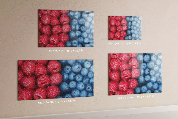 Magnetwand Blaubeeren und Himbeeren