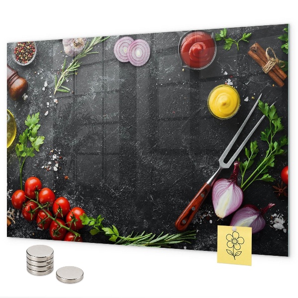 Magnetwand Gemüse auf der Theke