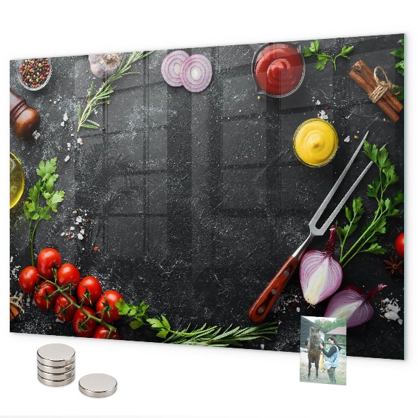 Magnetwand Gemüse auf der Theke
