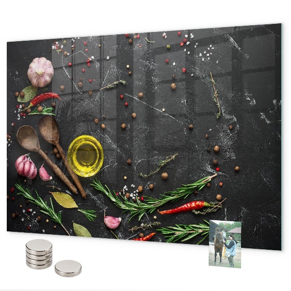 Magnettafel Gewürze auf der Theke