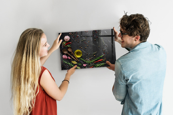 Magnettafel Gewürze auf der Theke