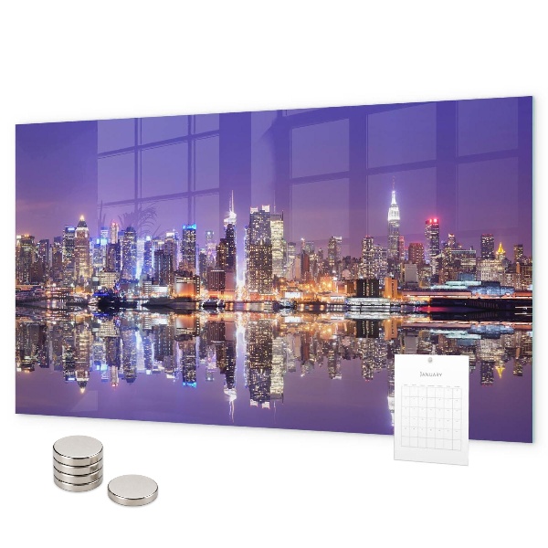 Magnettafel New York bei Nacht