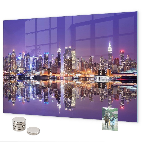 Magnettafel New York bei Nacht