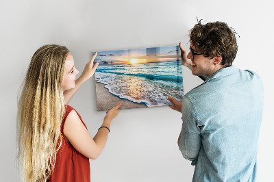Magnettafel Meeressand am Strand