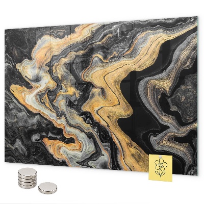 Magnettafel Goldener Marmor