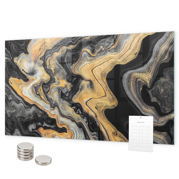 Magnettafel Goldener Marmor
